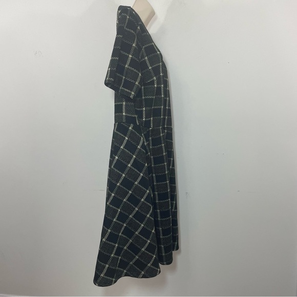 NWT ModCloth Plaid Swing Dress size 1X black gold short sleeve retro - Picture 7 of 10